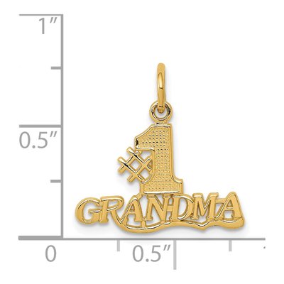 14K Yellow Gold Grandma Number 1 Pendant – view 5