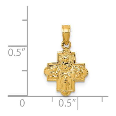 14K Yellow Gold Miniature Four-Way Medal Pendant – view 5