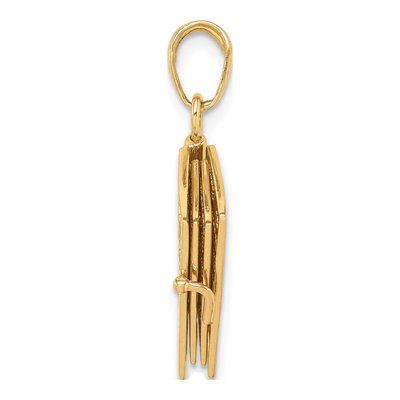 14K Yellow Gold 3D Holy Bible Pendant – view 8