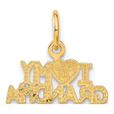14K Yellow Gold I Heart My Grandma Charm – view 4