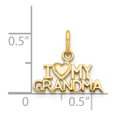 14K Yellow Gold I Heart My Grandma Charm – view 5