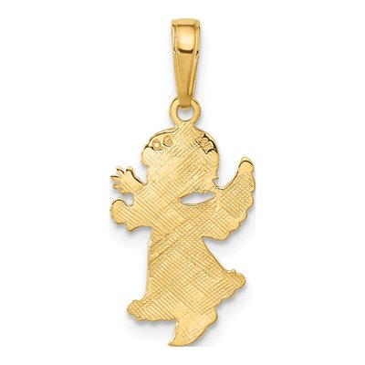 14K Yellow Gold Angel Pendant – view 4