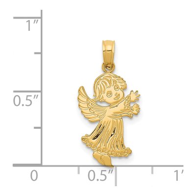 14K Yellow Gold Angel Pendant – view 5