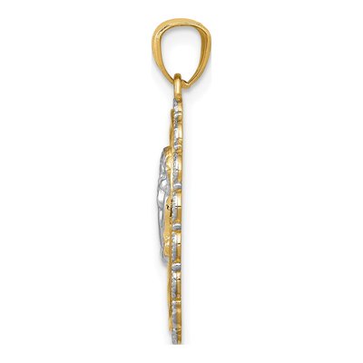 14K Yellow Gold Angel Oval Pendant – view 3