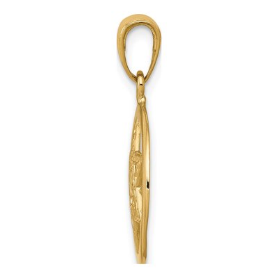 14K Yellow Gold Chai Star of David Pendant – view 3