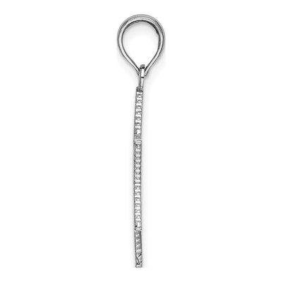 14K White Gold Textured Star of David Charm – view 3