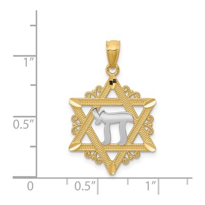 14K Yellow Gold Star of David Pendant – view 5