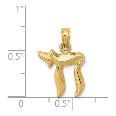 14K Yellow Gold Chai Pendant – view 5