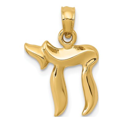 14K Yellow Gold Chai Pendant