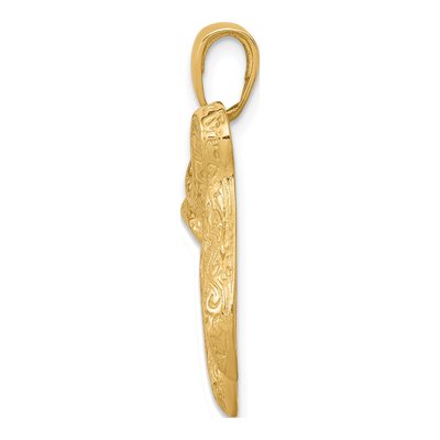 14K Yellow Gold Jewish Chai Pendant – view 3