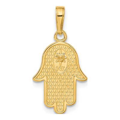 14K Yellow Gold Chamseh Hand of God Pendant – view 4