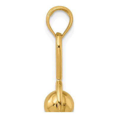 14K Yellow Gold Baby Rattle Pendant – view 3
