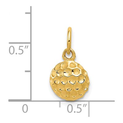 14K Yellow Gold Golf Ball Pendant – view 5