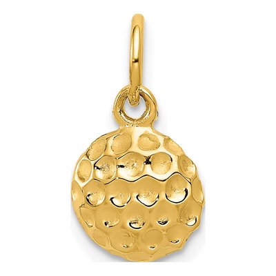 14K Yellow Gold Golf Ball Pendant