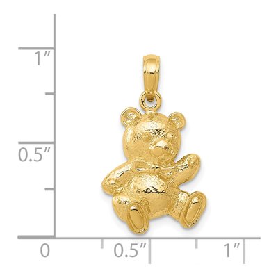 14K Yellow Gold Teddy Bear Pendant – view 5