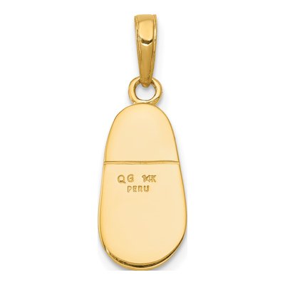 14K Yellow Gold Baby Shoe Pendant – view 5