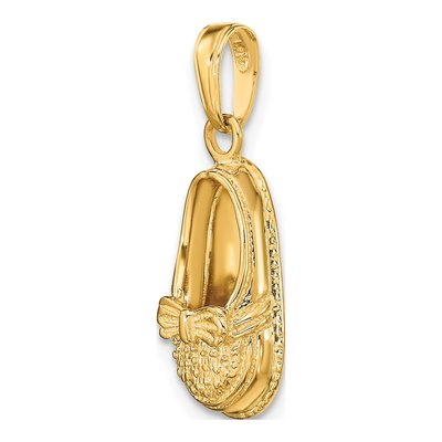 14K Yellow Gold Baby Shoe Pendant – view 6