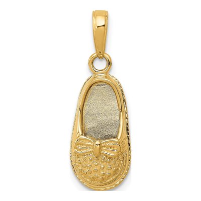 14K Yellow Gold Baby Shoe Pendant