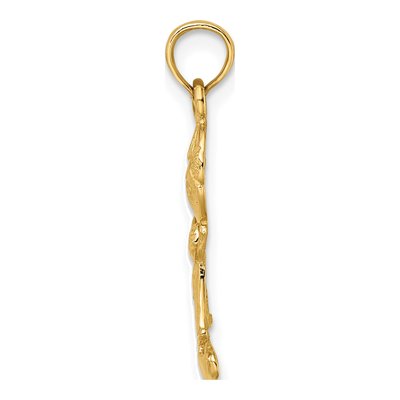 14K Yellow Gold Playful Boy Pendant – view 3