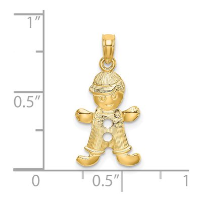 14K Yellow Gold Playful Boy Pendant – view 4