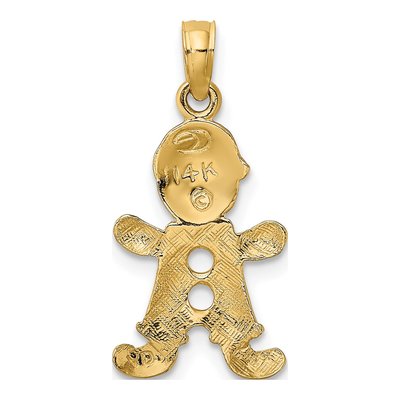 14K Yellow Gold Playful Boy Pendant – view 5