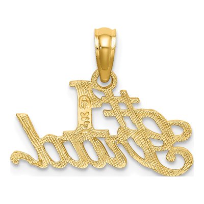 14K Yellow Gold Grad Number 1 Pendant – view 5