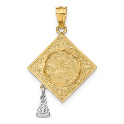 14K Yellow Gold Graduation Cap Pendant – view 4