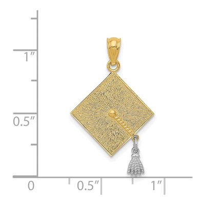 14K Yellow Gold Graduation Cap Pendant – view 5