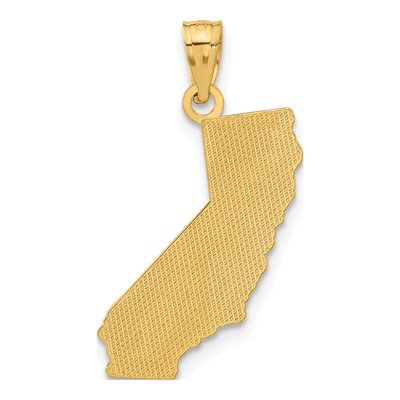 14K Yellow Gold CALI Girl State Map Pendant – view 4