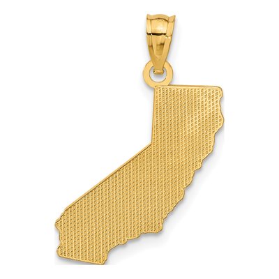 14K Yellow Gold California State Map Pendant – view 4
