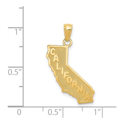 14K Yellow Gold California State Map Pendant – view 5