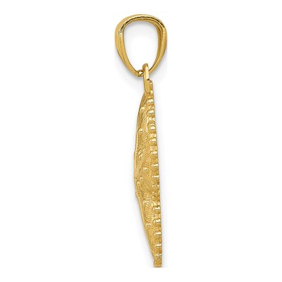 14K Yellow Gold Diamond-Cut Starfish Pendant – view 3