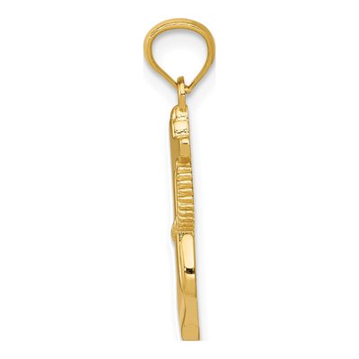 14K Yellow Gold Anchor Pendant – view 3