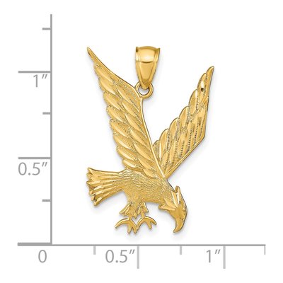 14K Yellow Gold Diamond-Cut Eagle Pendant – view 5
