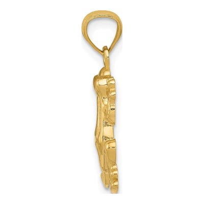 14K Yellow Gold Frog Pendant – view 3