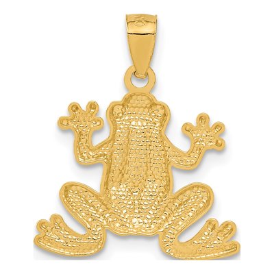 14K Yellow Gold Frog Pendant – view 4