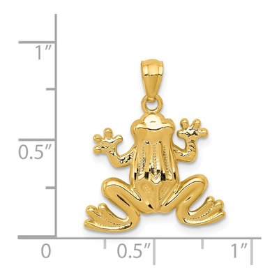 14K Yellow Gold Frog Pendant – view 5
