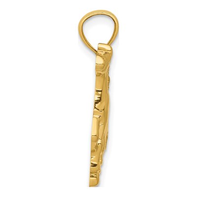 14K Yellow Gold Galloping Horse Pendant – view 3
