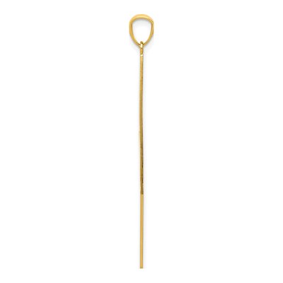 14K Yellow Gold Diamond-Cut Lightning Bolt Pendant – view 3