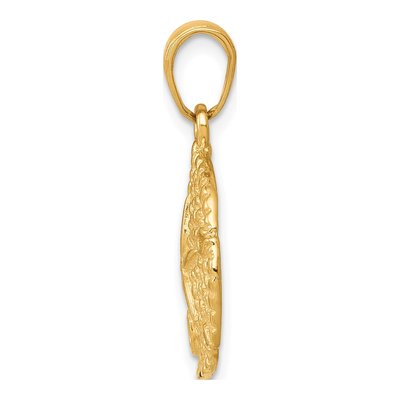 14K Yellow Gold Sand Dollar Pendant – view 3