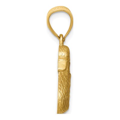 14K Yellow Gold Diamond-Cut Swan Pendant – view 3