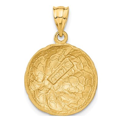 14K Yellow Gold Basketball Pendant – view 4
