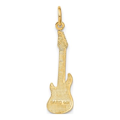 14K Yellow Gold Electric Guitar Pendant – view 4