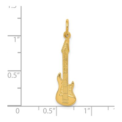 14K Yellow Gold Electric Guitar Pendant – view 5