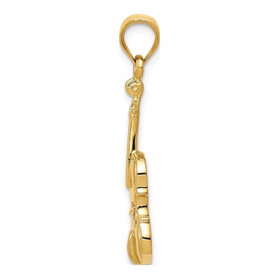 14K Yellow Gold Violin Pendant – view 3