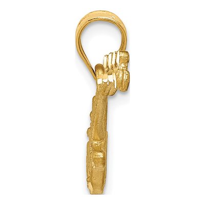 14K Gold 3D Electric Guitar Charm Pendant – view 3