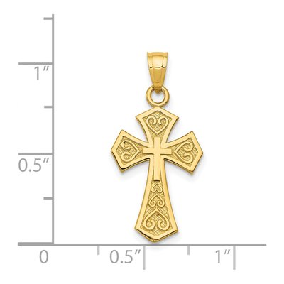 14K Yellow Gold Reversible Passion Cross Pendant – view 4