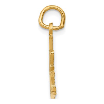 14K Yellow Gold I Love Music Pendant – view 3