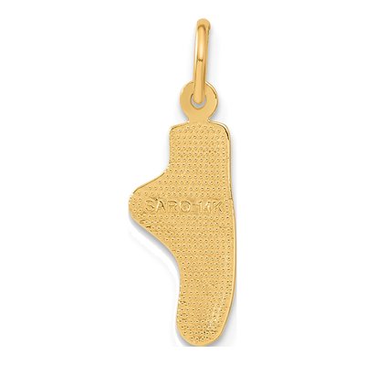 14K Yellow Gold Ballet Slipper Pendant – view 4