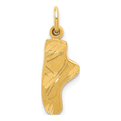 14K Yellow Gold Ballet Slipper Pendant